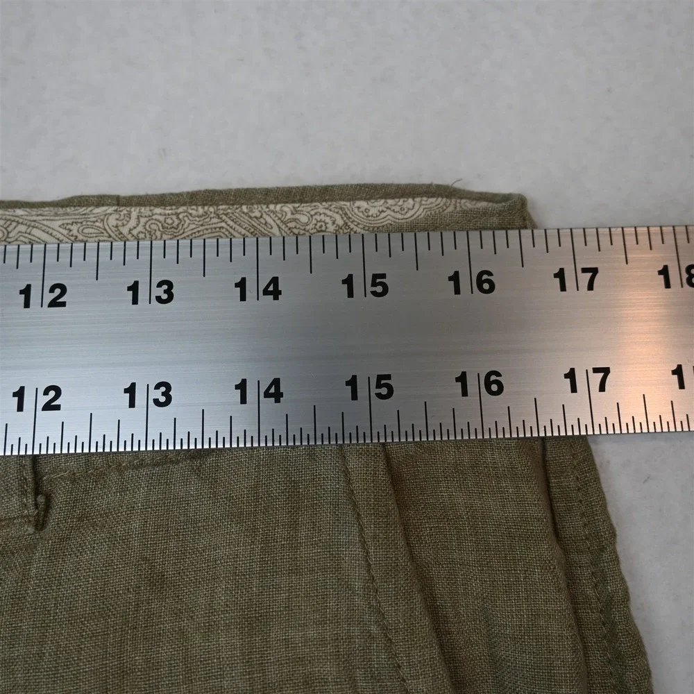 Banana Republic 32x30 Tan Khaki 100% Linen Drawstring Relax Wedding Beach Pants
